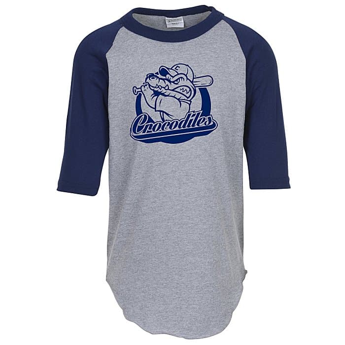 Augusta 3/4 Sleeve Baseball Jersey - Youth - Screen