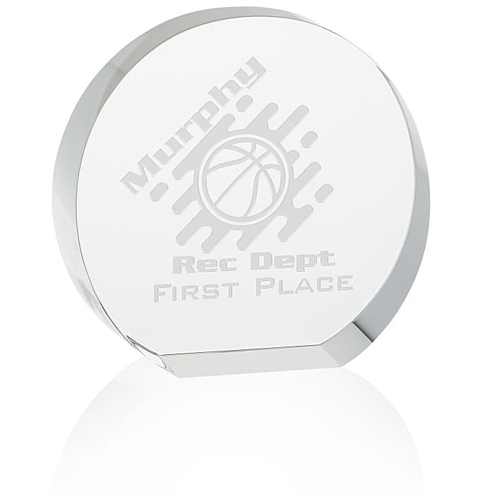 Circle Crystal Award - 4 inches