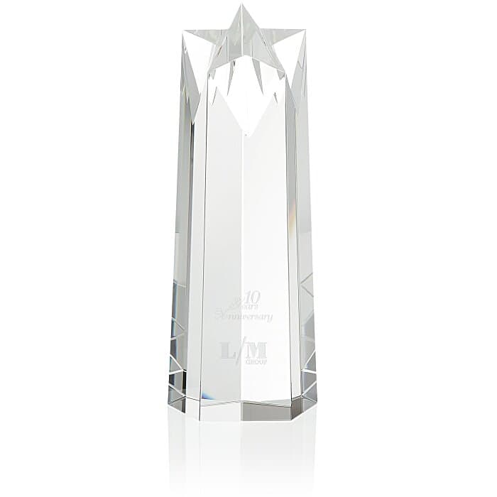Crystal Star Obelisk Award - 10 inches