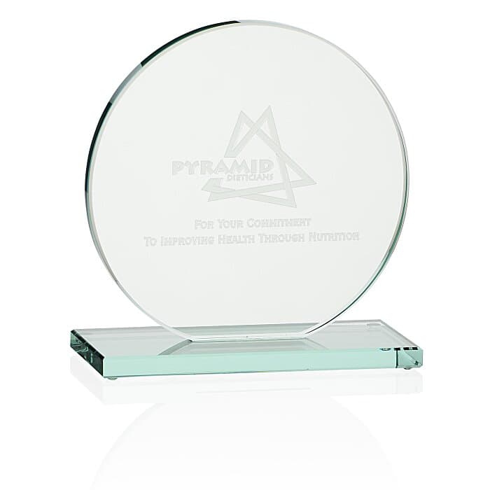 Fellowship Jade Glass Award - 6 inches