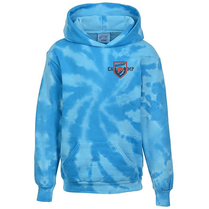 Tie-Dye Swirl Hoodie - Youth - Embroidered