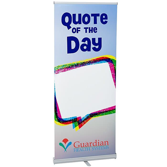 Single Foot Retractable Dry Erase Banner Display - 33-1/2 inches