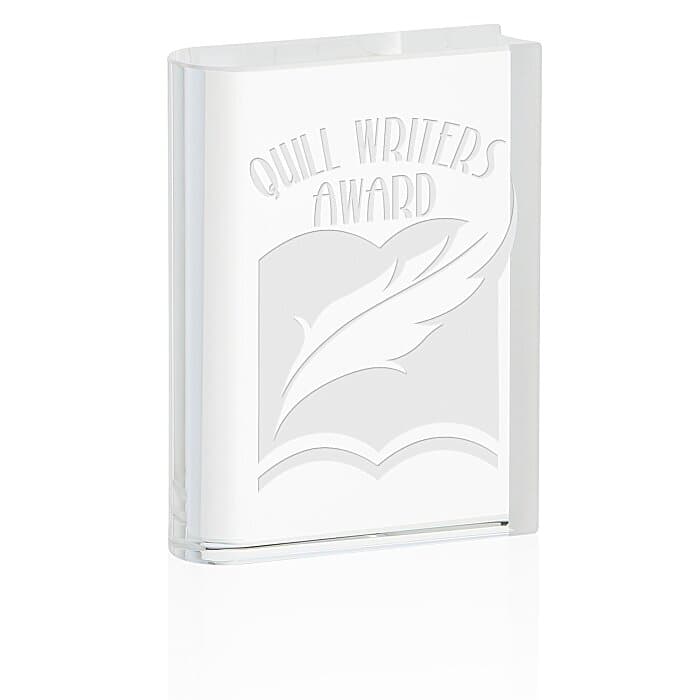 Crystal Book Award - 4 inches