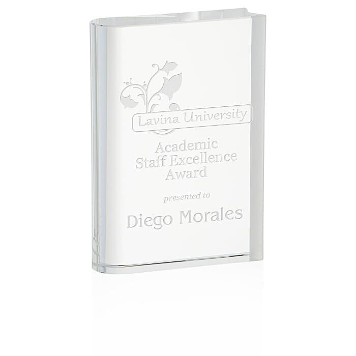 Crystal Book Award - 7 inches