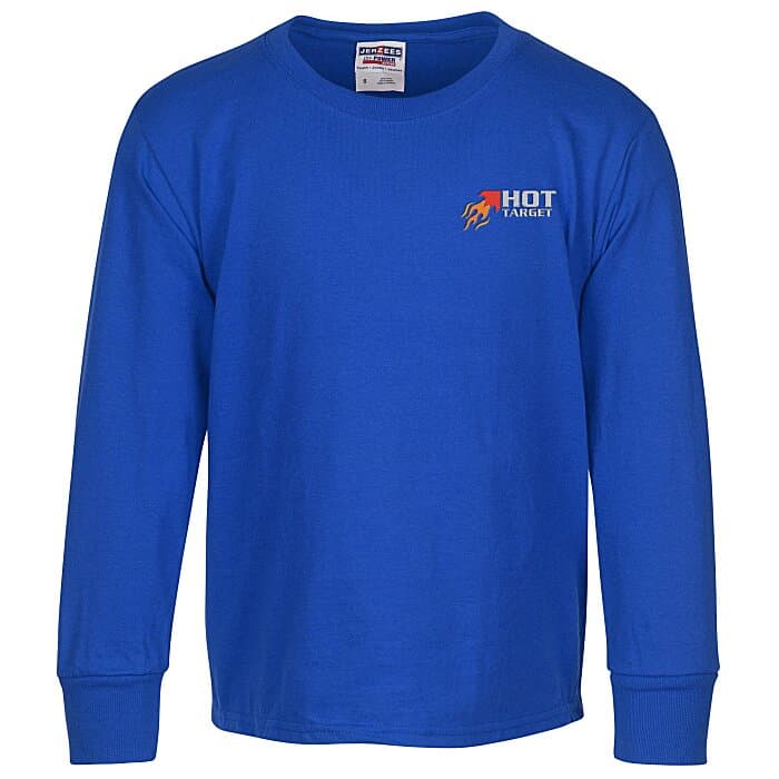 Jerzees Dri-Power 50/50 LS T-Shirt - Youth - Embroidered