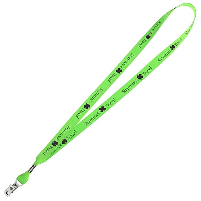 Neon Lanyard - 5/8 inches - Metal Bulldog Clip