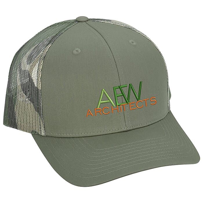 Richardson Printed Mesh Back Trucker Cap - CAMO