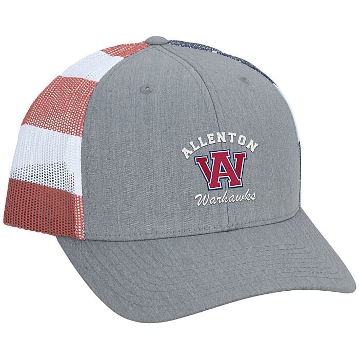 Richardson Printed Mesh Back Trucker Cap - FLAG