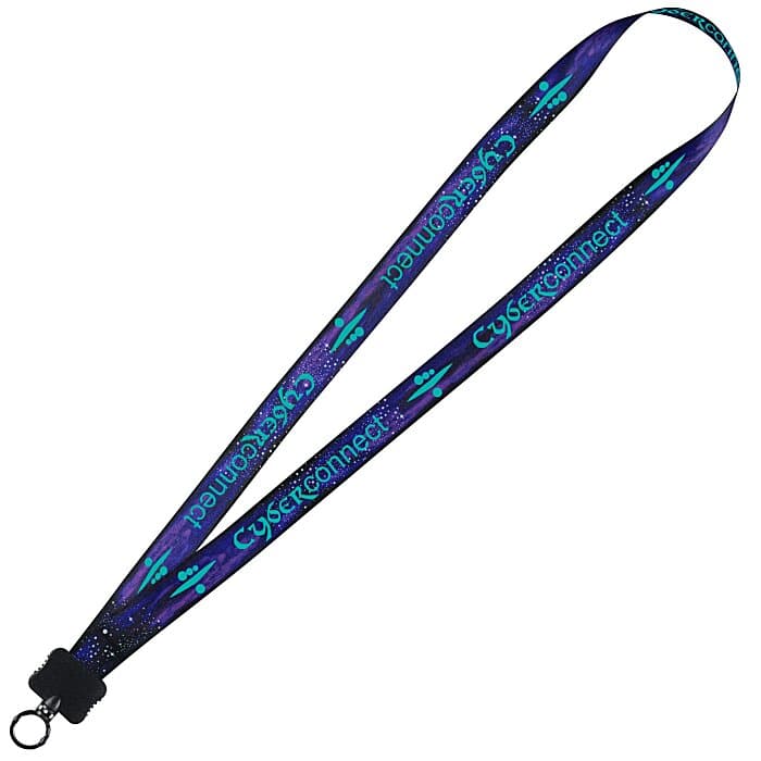 Dye-Sub Lanyard - 3/4 inches - 32 inches - Plastic O-Ring - Galaxy