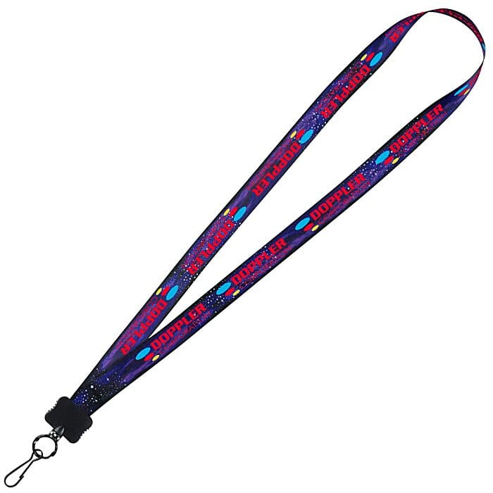 Dye-Sub Lanyard - 3/4 inches - 32 inches - Metal Swivel Snap Hook - Galaxy