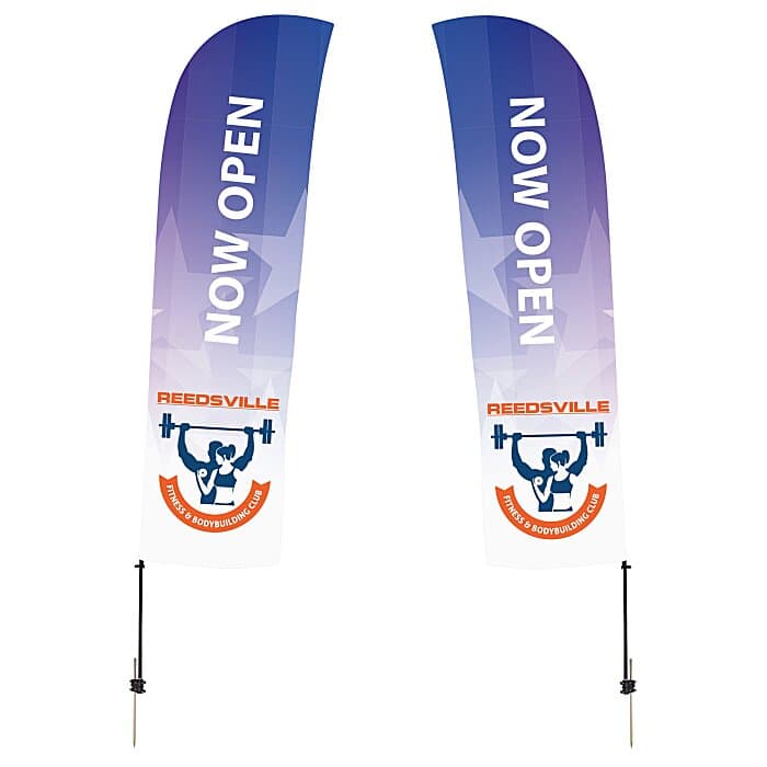 Outdoor Value Blade Sail Sign - 15 feet - Two Sided