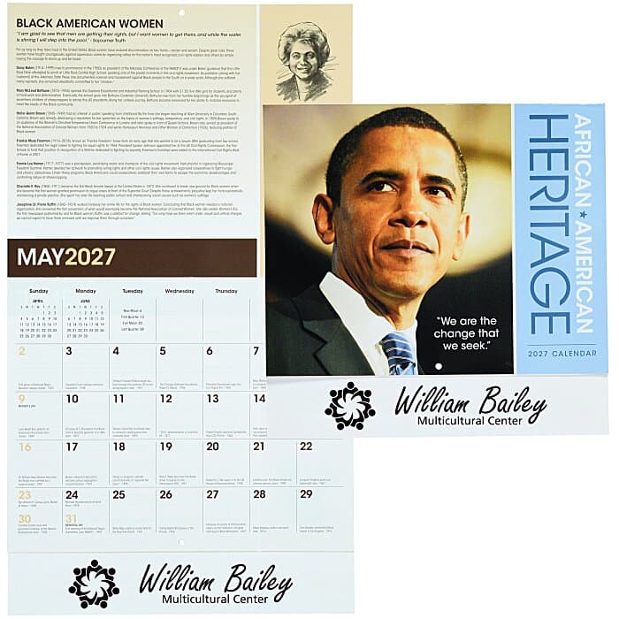 African-American Heritage Barack Obama Calendar