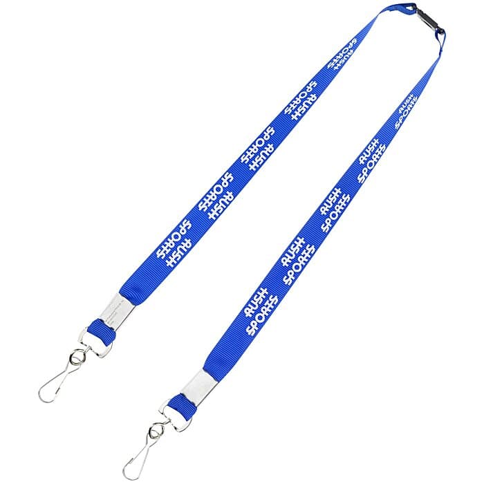 Youth Polyester 5/8-inch Lanyard with Neck Clasp and Swivel Snap Hooks