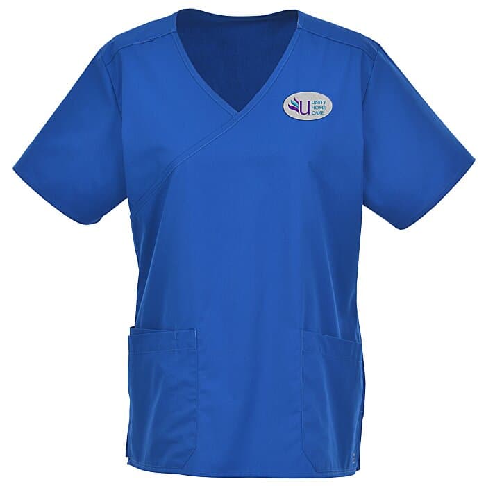 Wink Mechanical Stretch Mock Wrap Top - Ladies'