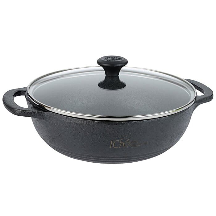 Old Mountain Cast Iron Braiser with Glass Lid - 3 Qt.