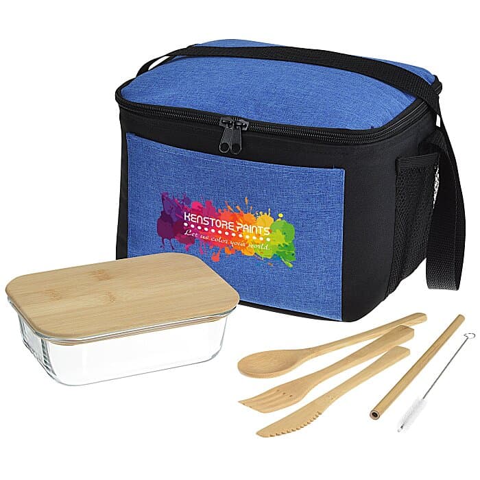Ridge Line Cooler with Glass Container Lunch Set