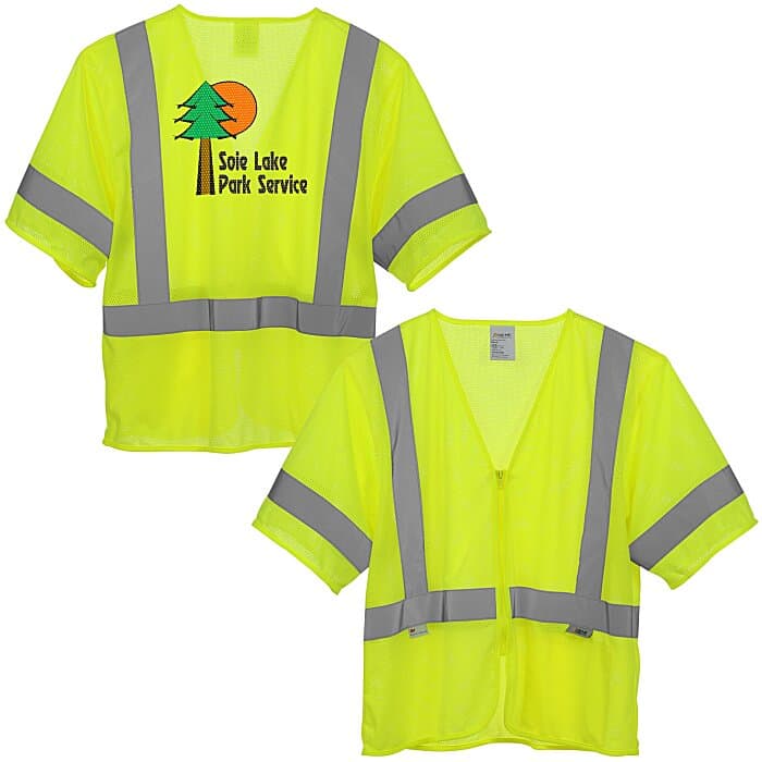 Xtreme Visibility Short Sleeve Zip Vest