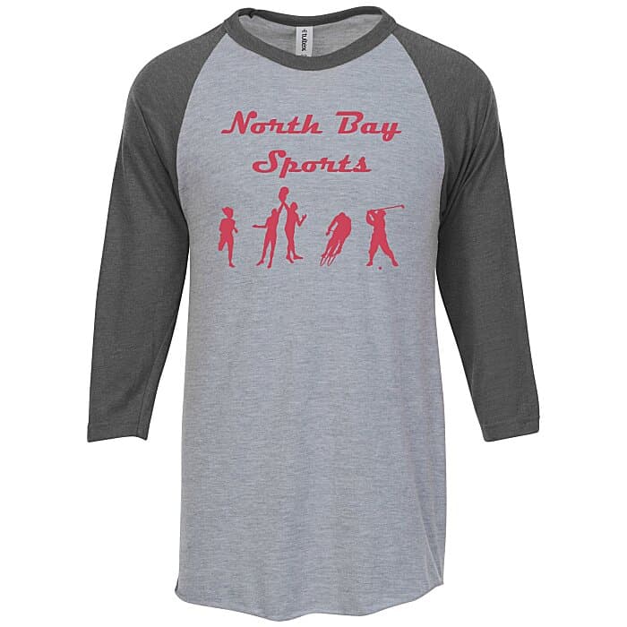 Tultex Fine Jersey 3/4 Sleeve Raglan T-Shirt - Colors