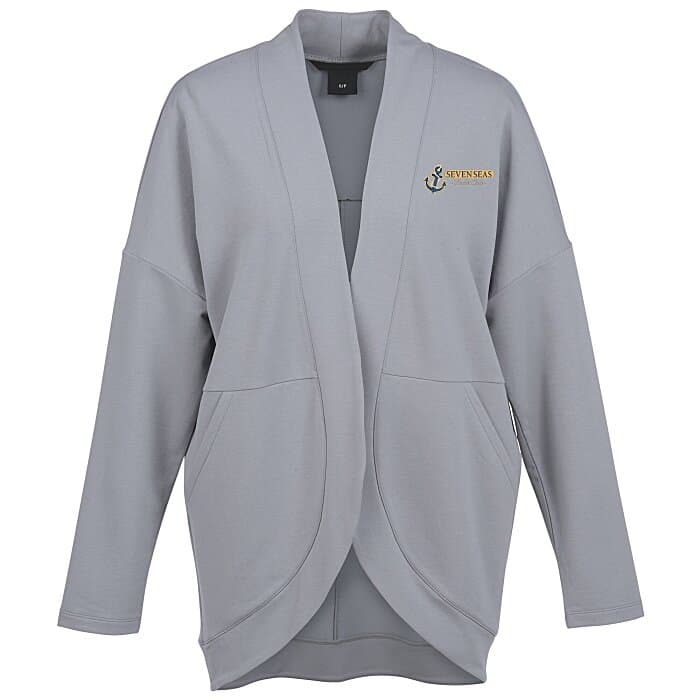 French Terry Open-Front Stretch Cardigan - Ladies'