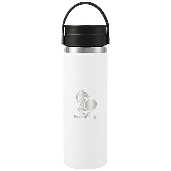 Hydro Flask Wide Mouth with Flex Sip Lid - 20 oz - Laser Engraved
