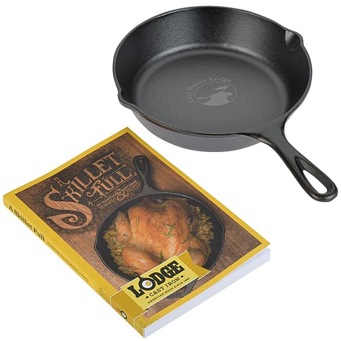 Lodge Cast Iron Skillet with Skillet Fun Cookbook Set - 8 inches