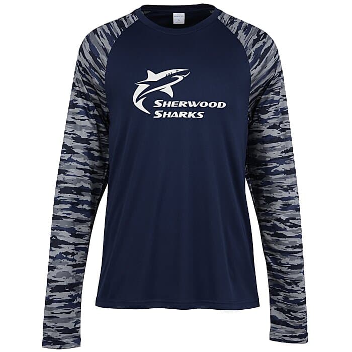 Camo Colorblock Long Sleeve T-Shirt