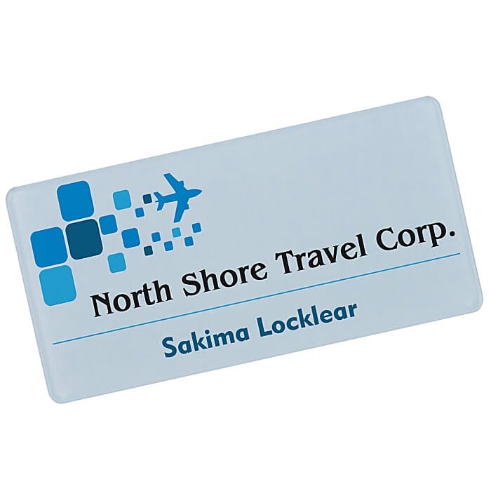 Monterey Acrylic Name Badge - 1 1/2 inches x 3 inches - Magnetic Back