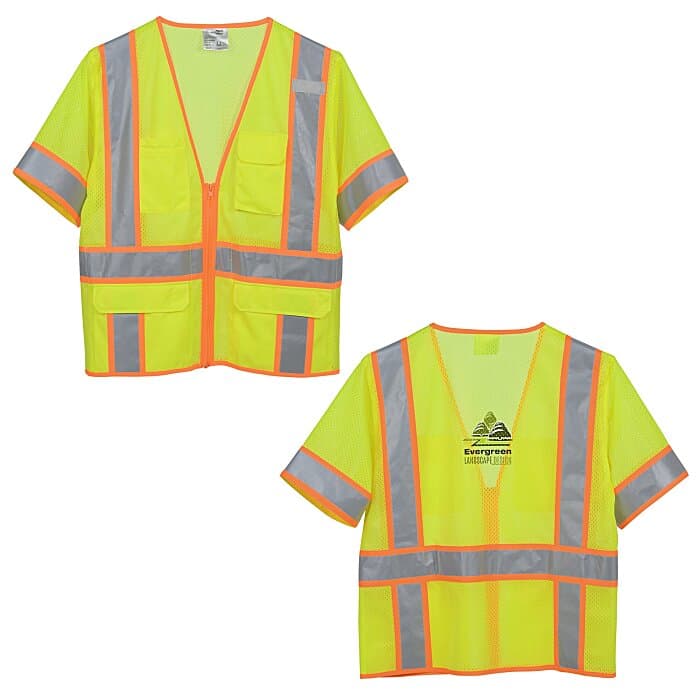 Surveyor Zippered Two-Tone Short-Sleeve Vest