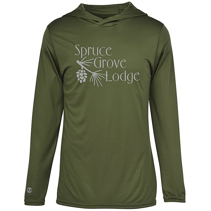 Momentum Solid Long-Sleeve Hooded T-Shirt