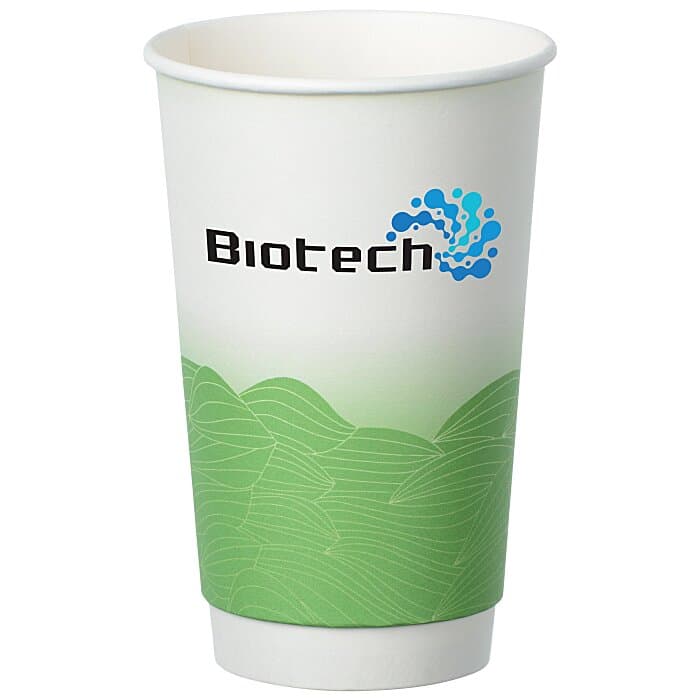 Turbulent Waves Full Color Insulated Paper Cup - 16 oz