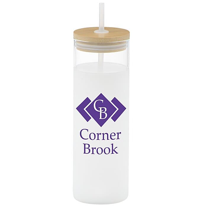 Totem Glass Tumbler with Straw - 25 oz