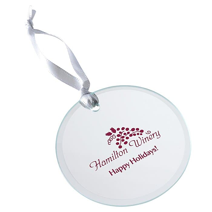 Beveled Glass Ornament - Round