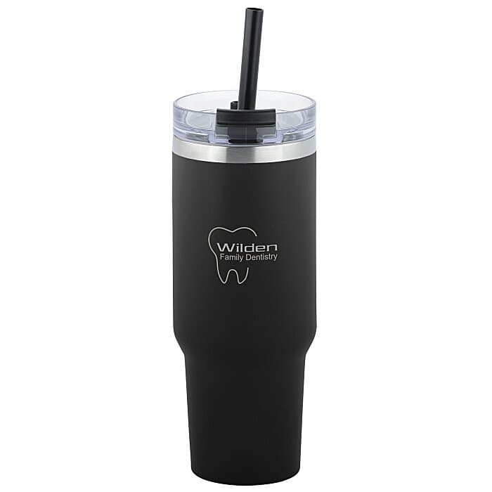 Charger Vacuum Tumbler - 40 oz - Laser Engraved