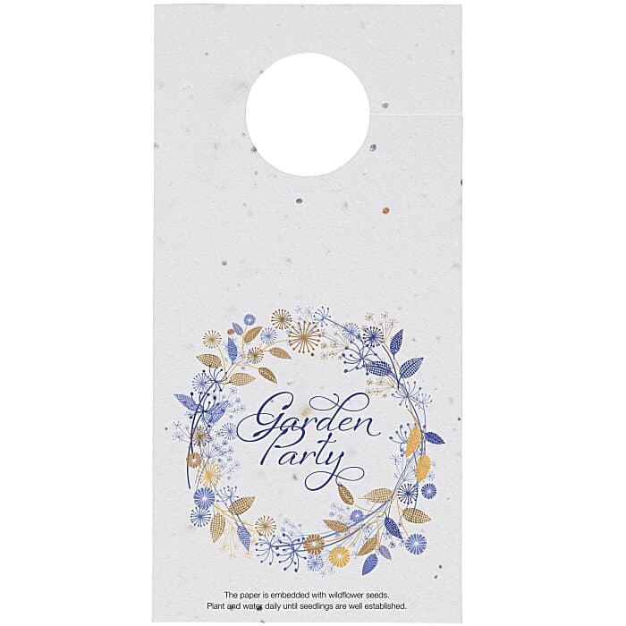 Seed Paper Die-Cut Bottle Neck Tag
