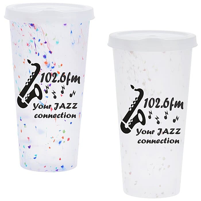 Rave Rainbow Confetti Mood Tumbler with Lid - 26 oz
