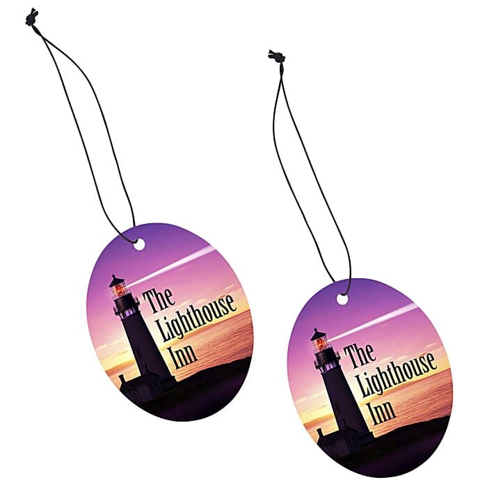 Hanging Air Freshener - Oval - 3 1/2 inches x 2 3/4 inches