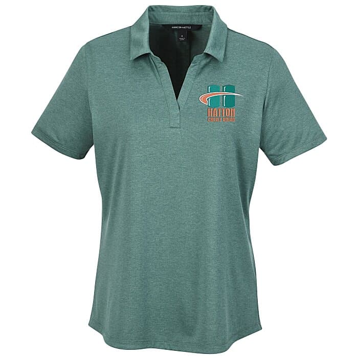 Jacquard Textured Jersey Polo - Ladies'