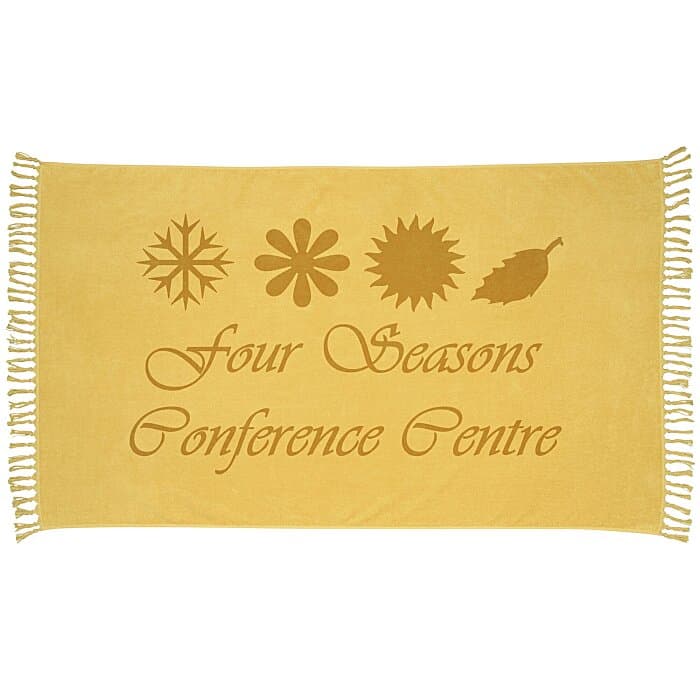Fringe Terry Velour Beach Towel - Colors