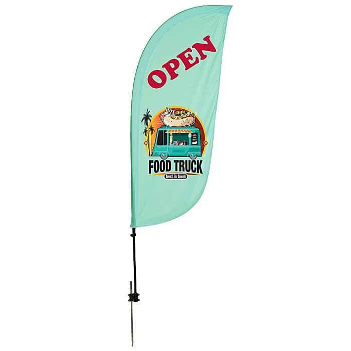 Outdoor Value Feather Sail Sign - 7 1/2 feet - One Sided