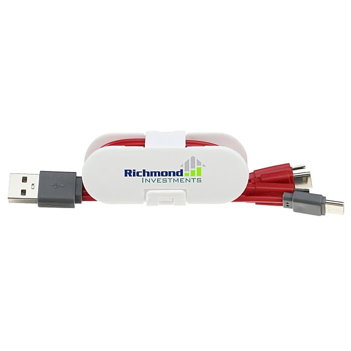3-in-1 USB-C Cable Wrap with Phone Stand