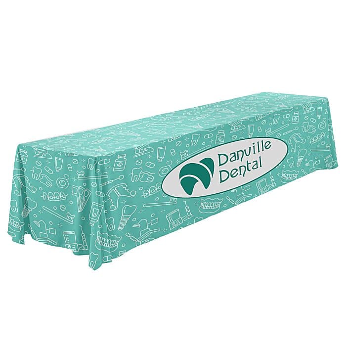 Serged Open-Back Polyester Table Throw - 12 feet - Full Color