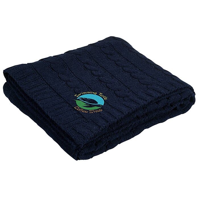 Cable Knit Chenille Blanket