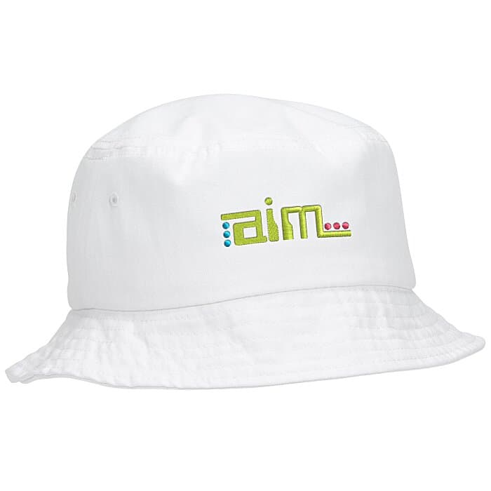 Short Brimmed Bucket Hat - Embroidered