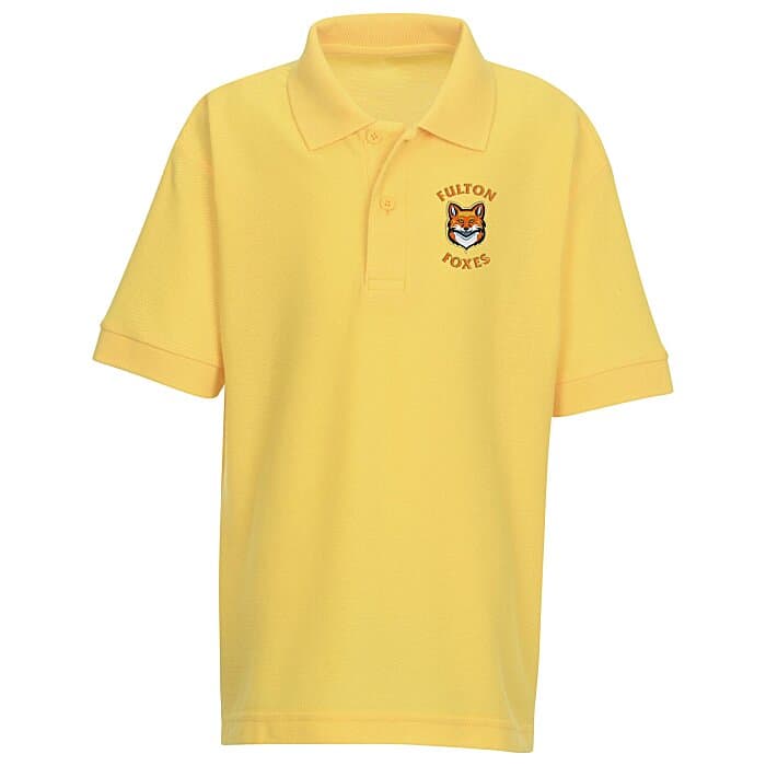 Soft Touch Pique Sport Shirt - Youth - Embroidered