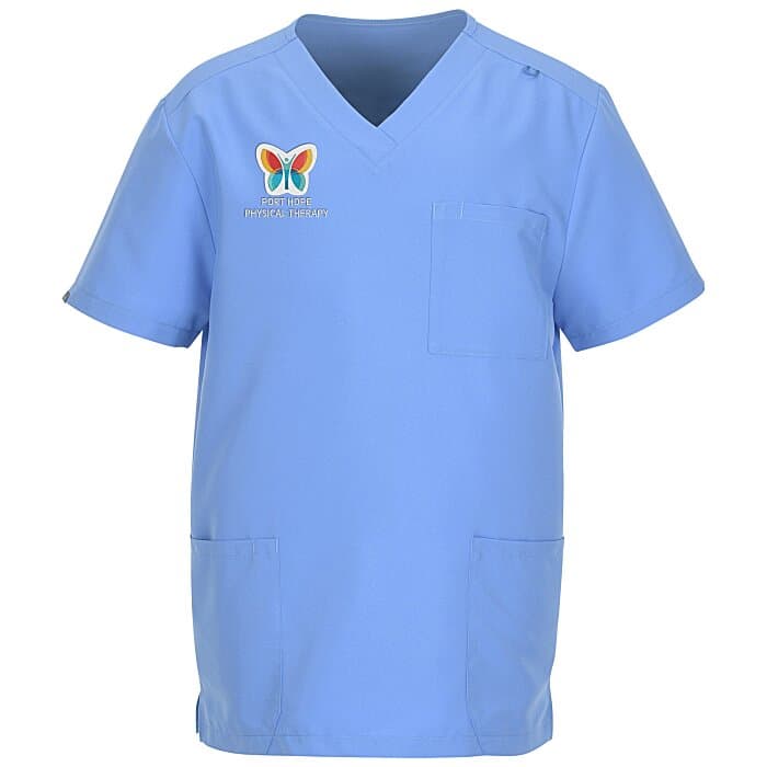 Hanes Essentials V-Neck Three Pocket Scrub Top - Men's