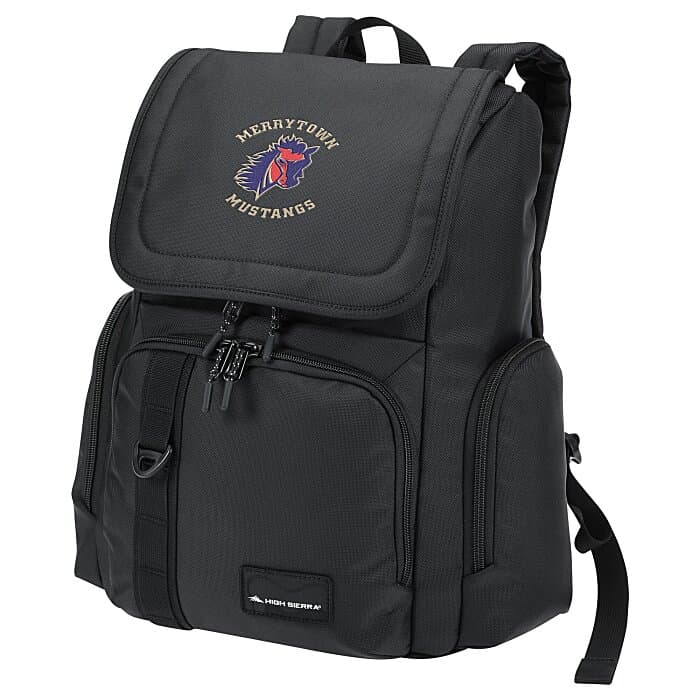 High Sierra Trekpoint Flap Backpack - Embroidered
