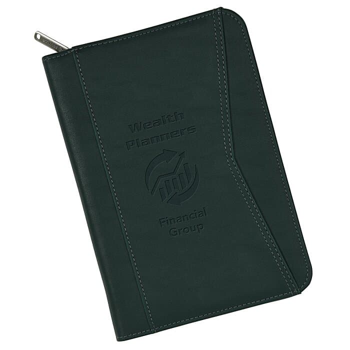 Enterprise Junior Zippered Padfolio - Debossed