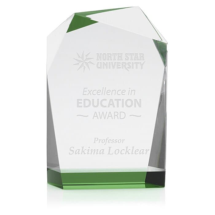 Crown Arch Crystal Award - 6 inches