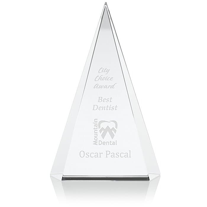 Trig Crystal Award - 8 inches