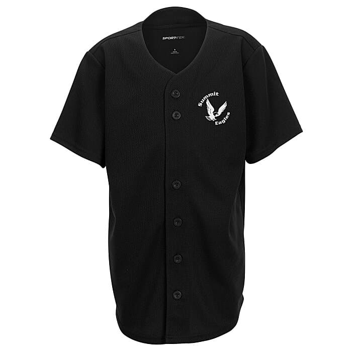 Performance Tough Mesh Full Button Jersey - Youth - Screen